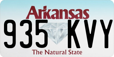 AR license plate 935KVY