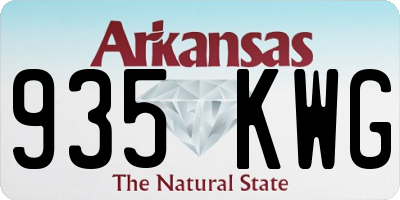 AR license plate 935KWG