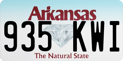 AR license plate 935KWI