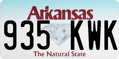 AR license plate 935KWK
