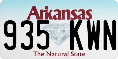 AR license plate 935KWN
