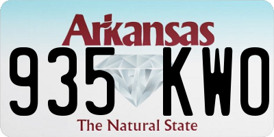 AR license plate 935KWO