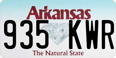 AR license plate 935KWR