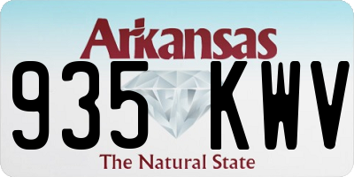 AR license plate 935KWV