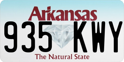 AR license plate 935KWY