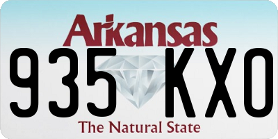 AR license plate 935KXO