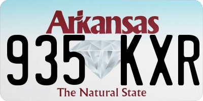 AR license plate 935KXR