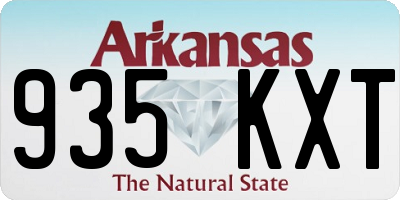AR license plate 935KXT
