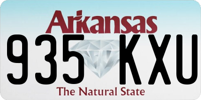 AR license plate 935KXU