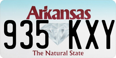 AR license plate 935KXY