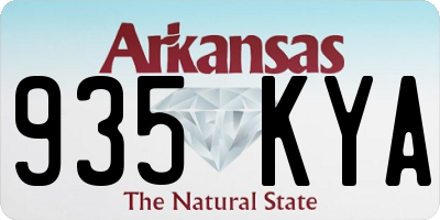 AR license plate 935KYA