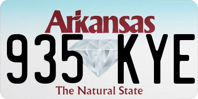 AR license plate 935KYE