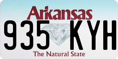 AR license plate 935KYH