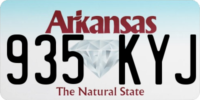 AR license plate 935KYJ