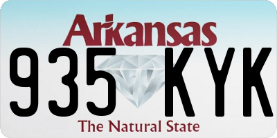 AR license plate 935KYK