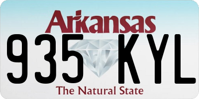 AR license plate 935KYL