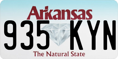 AR license plate 935KYN