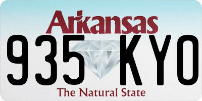 AR license plate 935KYO