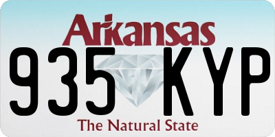 AR license plate 935KYP