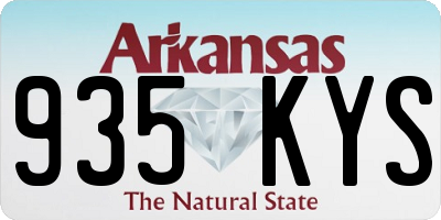 AR license plate 935KYS