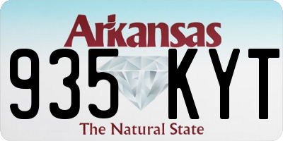 AR license plate 935KYT