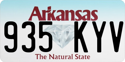 AR license plate 935KYV