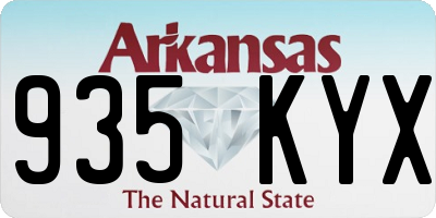 AR license plate 935KYX
