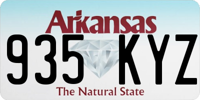 AR license plate 935KYZ