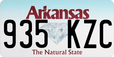 AR license plate 935KZC