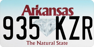 AR license plate 935KZR