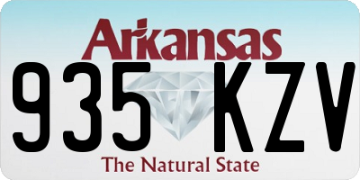 AR license plate 935KZV