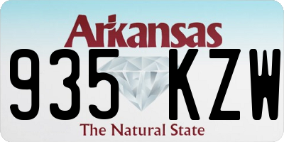 AR license plate 935KZW