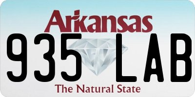 AR license plate 935LAB