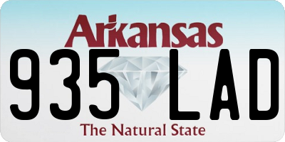 AR license plate 935LAD