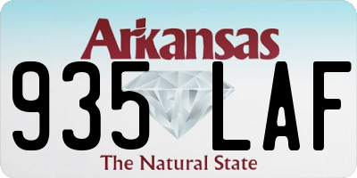 AR license plate 935LAF