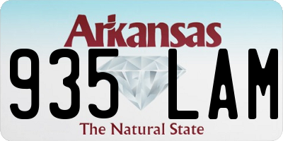 AR license plate 935LAM
