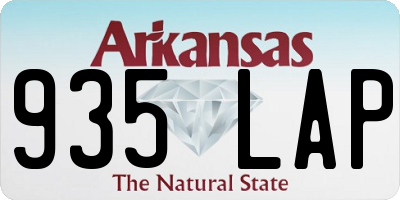AR license plate 935LAP