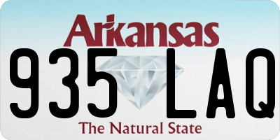 AR license plate 935LAQ