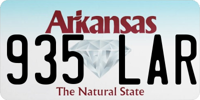 AR license plate 935LAR