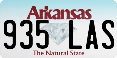 AR license plate 935LAS