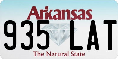 AR license plate 935LAT