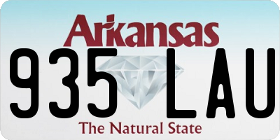 AR license plate 935LAU