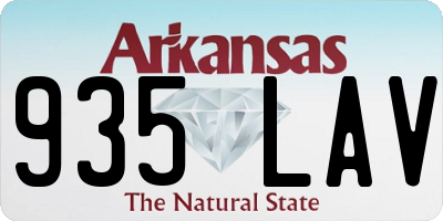 AR license plate 935LAV