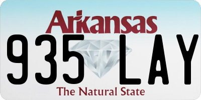 AR license plate 935LAY