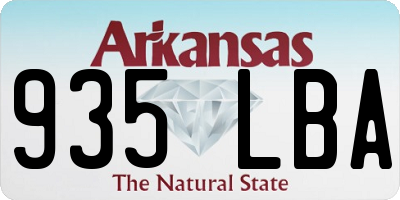 AR license plate 935LBA