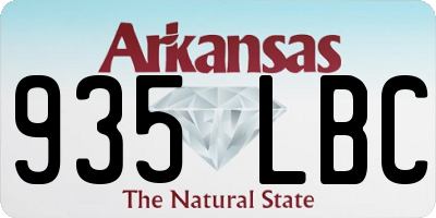 AR license plate 935LBC