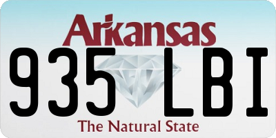 AR license plate 935LBI