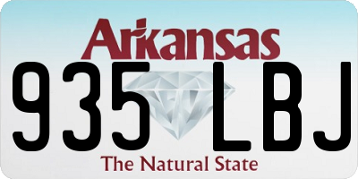AR license plate 935LBJ