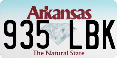 AR license plate 935LBK