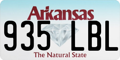 AR license plate 935LBL